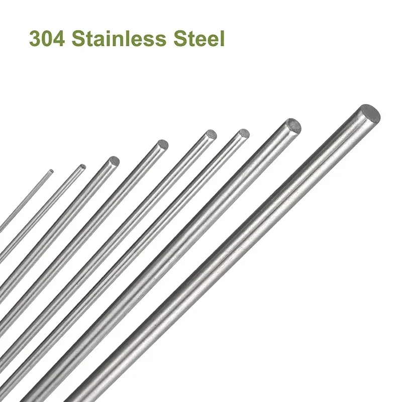 304 Stainless Steel Rod 1~5Pcs 1mm~14mm Diameter 250/330/500mm Solids Round Shaft Rod Bars for DIY Craft Model Car