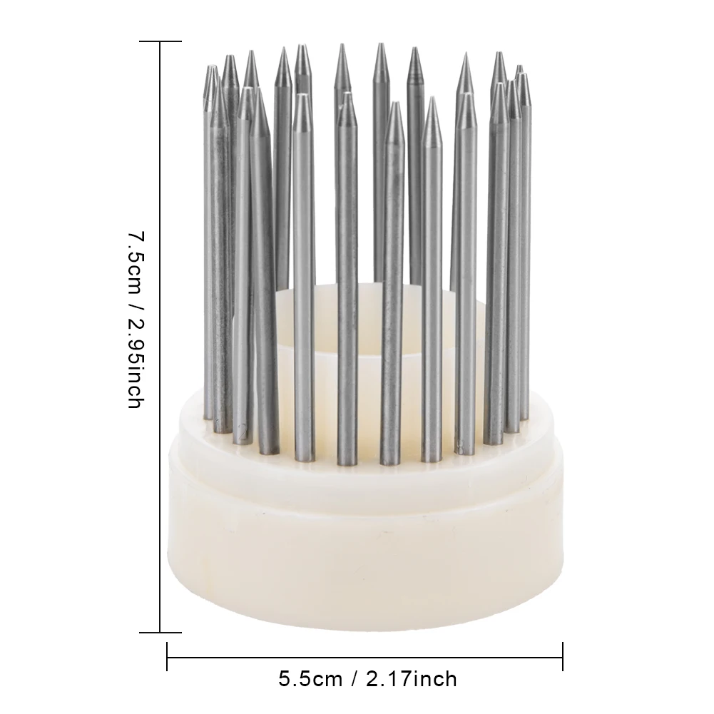 23pcs Beading Grain Tools Graver Beader with Wood Handle for Goldsmith Diamond Stone Beards Setting Tool Jeweler Jewelry Tools