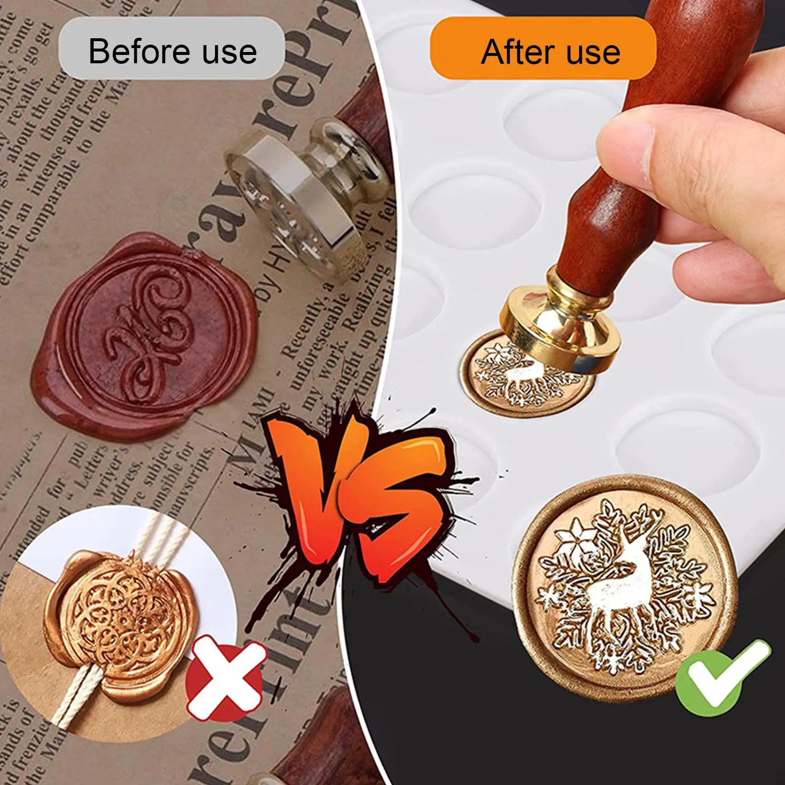 Stampi In Silicone Per Timbri Con Sigillo Di Cera/Stampi Per Tappetini, Nuovo Stampo Per Timbri Con Sigillo Di Cera A 15/30 Cavità Per Scrapbooking Co