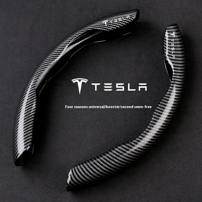 Für Tesla Model 3 Model Y Model S Model X Roadster Wildleder Rutschfester Atmungsaktiver Auto-Lenkradbezug Auto-Zubehör