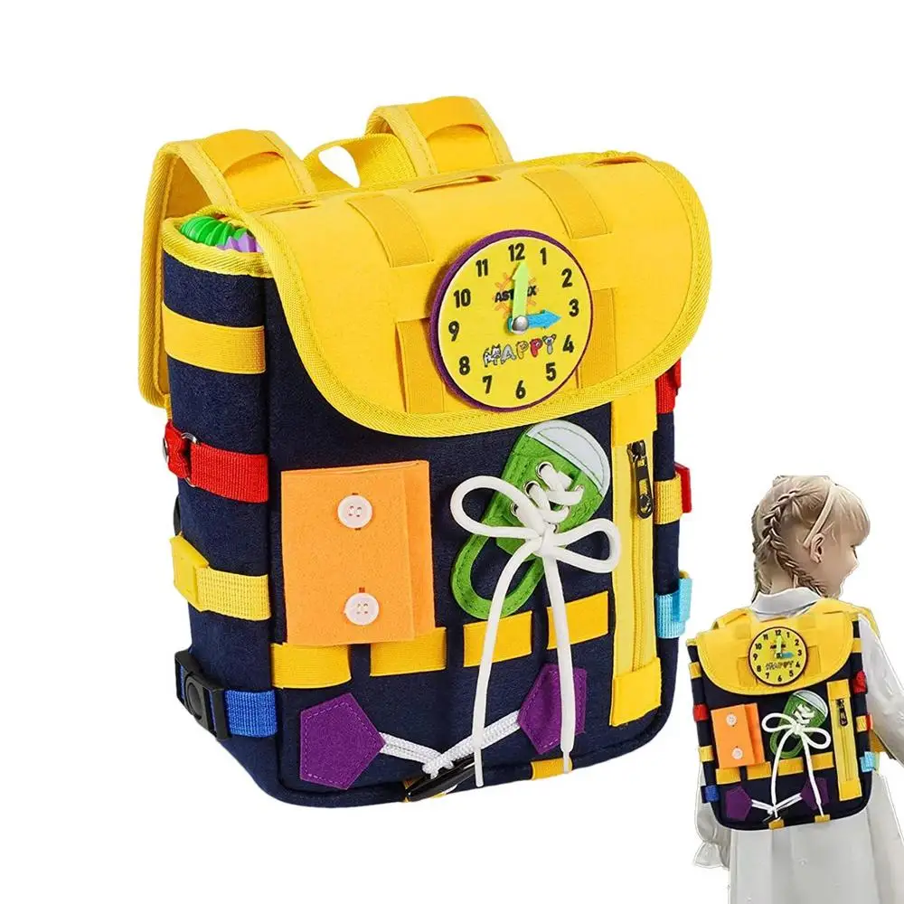 Montessori Busy Board Felt Learning Backpack For Toddlers Busy Baby Board Kids Educational Toys
