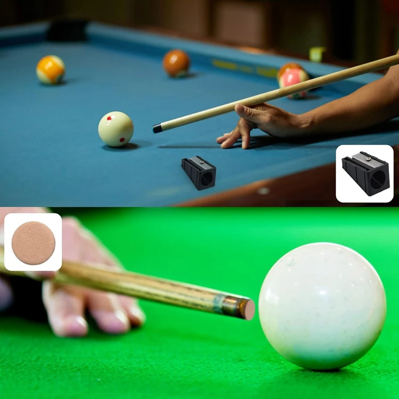 Billiard Cue Tips 2 Cue Clamps, 10 Cue Tips, 2 Pool Ball Shapers, 2 Cue Tips Trimmers 5