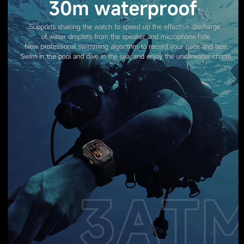 2025 New GPS Satellite Positioning Smart Watch Men Flashlight Compass 30M Waterproof Bluetooth Call Smartwatch Android IOS