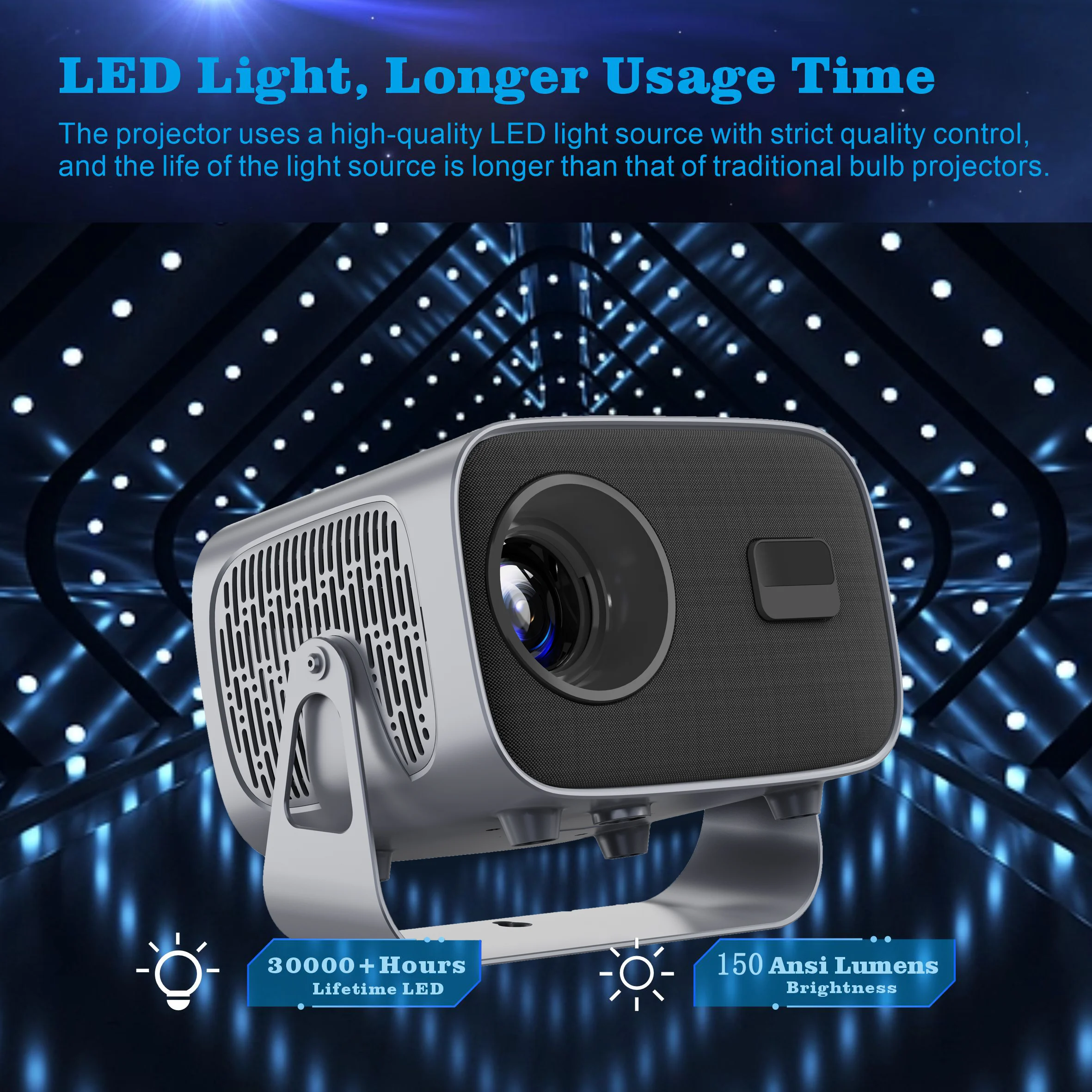 Mini Projector LED Projector HY310 4K Android 11 Projector Native 1080*720P 390ANSI 2.4G&5G Dual BT5.0 Cinema portable Home Projector