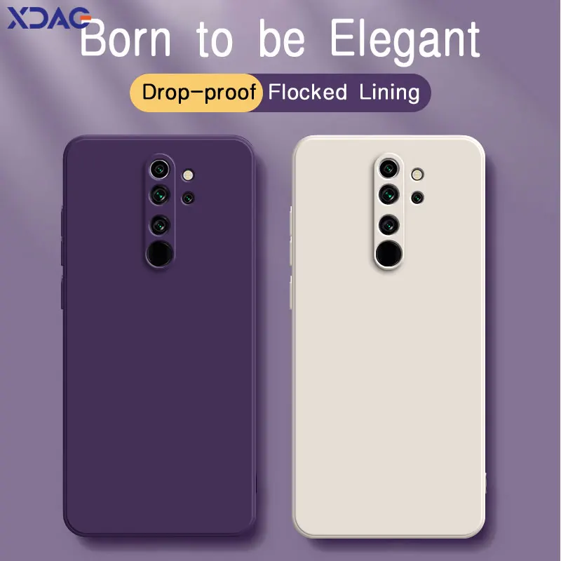Custodie Per Cellulari Quadrate Originali In Silicone Liquido Per Xiaomi Redmi Note 8 Pro 2021 Cover Per Cellulari Antiurto Protettive Complete Note8 