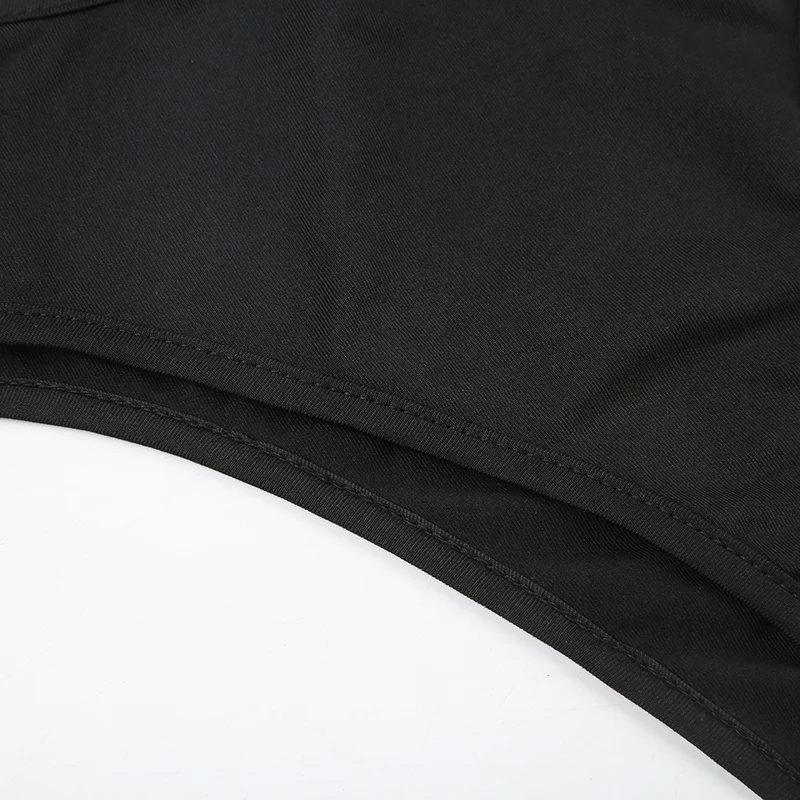 Body sexy con agujeros para fiesta rave, sin mangas, sin espalda, negro, ajustado, para mujer, para salidas nocturnas