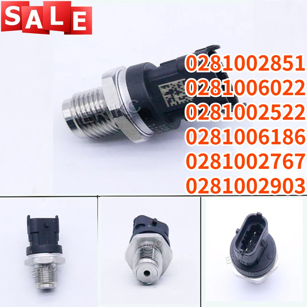 Free Shipping 0281002851 0281006022 0281002522 Common Fuel Rail High Pressure Sensor 0281006186 0281002767 0281002903