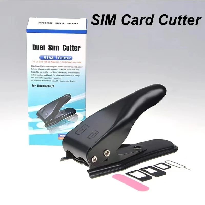 6 in 1 Universal Multifunction Dual Nano Micro SIM Card Cutter Punch Smartphone Card Suitable For Android Smart Phone Accessory