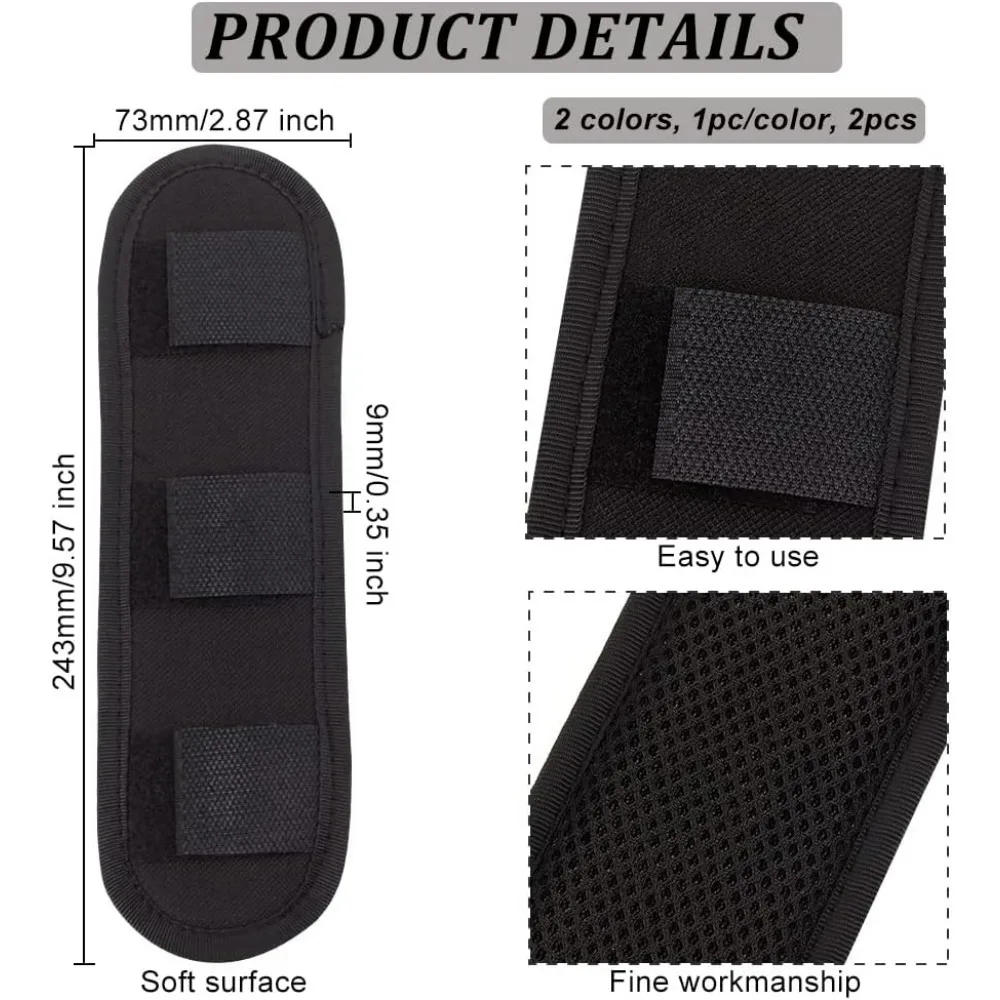 2Pcs Tactical Vest Shoulder Strap Pads Canvas Cushion Pad Black Brown Mesh Protect Pads Universal Removable Protection Pad