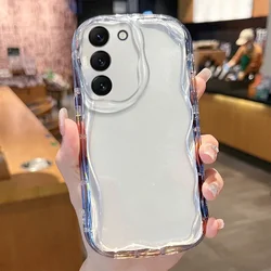 Classical Clear Wave Protective Phone Case Cover - Galaxy S25 Plus (Transparent)
