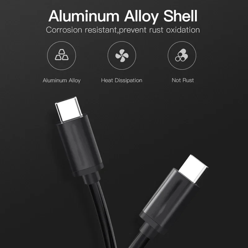 1-5개입 0.3m/1m/1.5m/2m 60W C타입 to C타입 고속 충전 휴대폰 데이터 케이블 USB C 고속 충전 와이어 퀵차지 3.0 데이터 코드