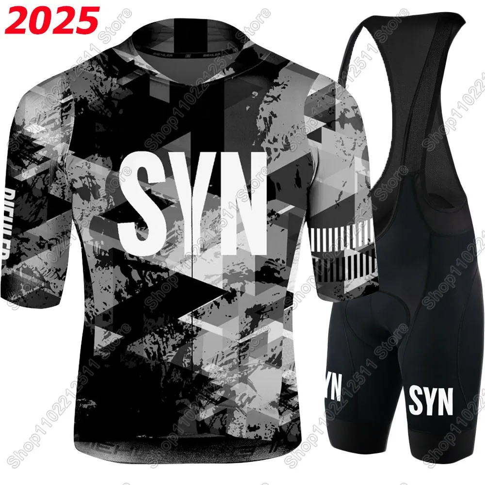 SYN Team Cycling Jersey Set Mens Summer Clothing Road Bike Suit Mountain Bicycle Shirt Bib Shorts MTB Ropa Maillot