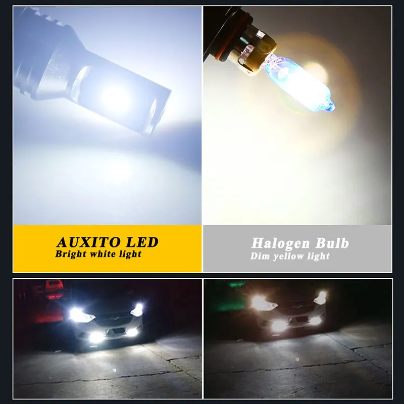 LED Bulb 2pcs H7-H11 9005 9006 LED Bulbs HB3 HB4 CSP LED Super Bright Headlight DRL Lamp 6000K White