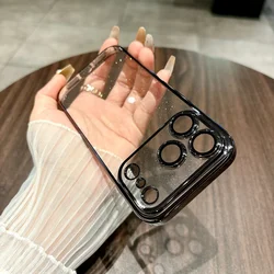 Sparkling Transparent Glitter Armor Phone Case - Shiny Bling Rugged Protection - iPhone 15 (Black)