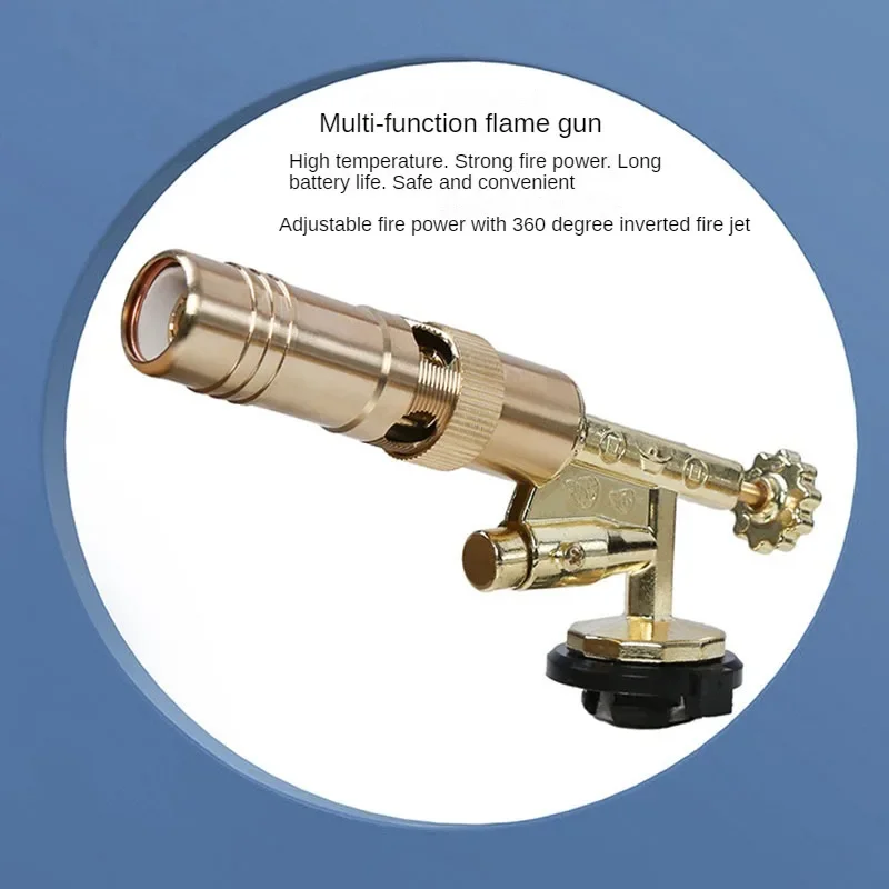 Portable Welding Gas Torch Flame Nozzle Butane Burner Outdoor Camp BBQ Lighter Flamethrower Kitchen Supplies Welding Equipment 2