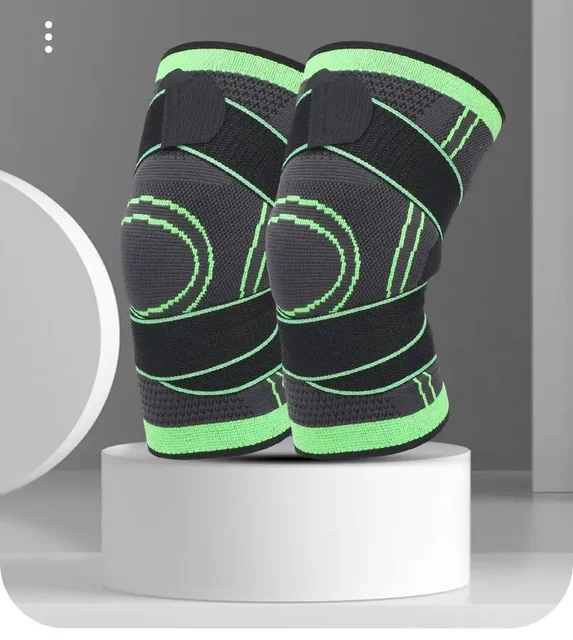 2PCS Knee Pads Sports Pressurized Elastic Kneepad Support Fitness Basketball Volleyball Brace Medical Arthritis Joints Protector 5