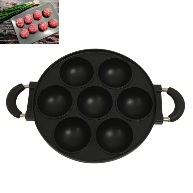Pancake Maker Eggs Ring Molds Non-stick Cooking Tools Round 7 holes Cheese Eggs Cooker Pans Flip Molds Baking