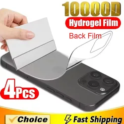 Hydrogel Film Screen Protector Set - Premium Soft Back Films (4 - Pack) - 4Pcs Back Film (For iPhone XS Max)
