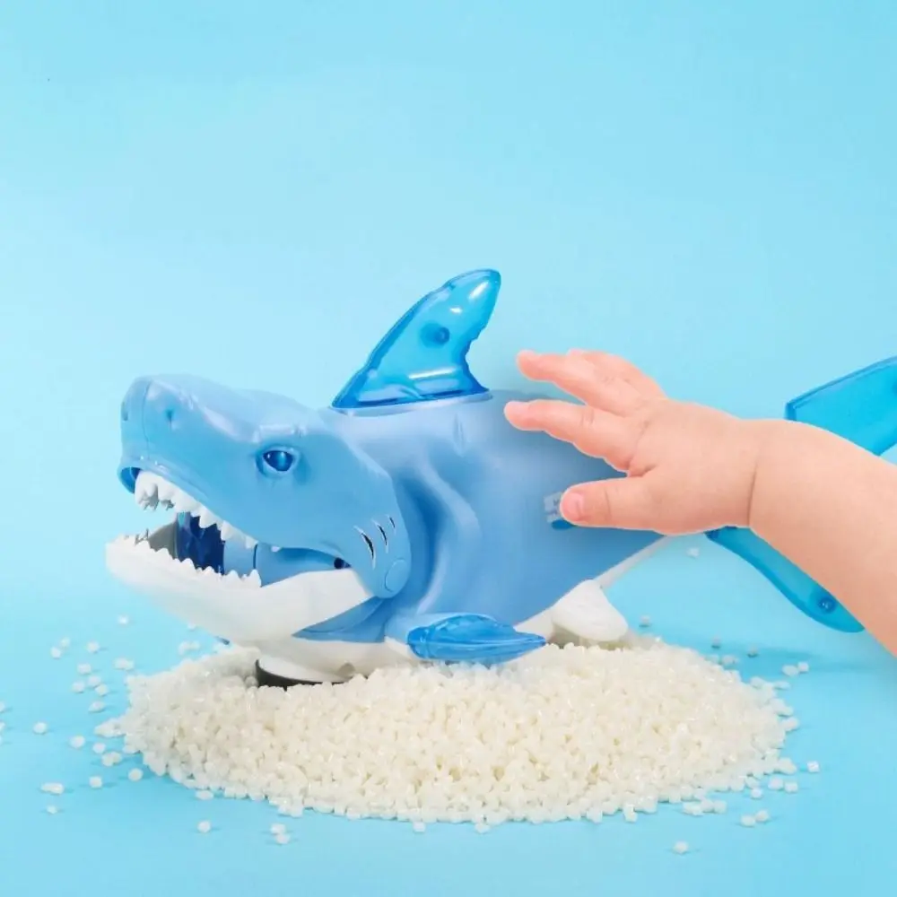 Plastic Swinging Shark Toy with Sound Light Crawling Interactive Shark Toy Collection Simulation Swaying Fish Toys Birthday Gift