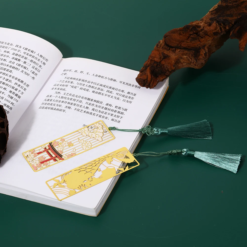 Zephyr Tour Brass Bookmark Tassel Pendant Book Clip Metal Pagination Mark Student Gift Stationery School Office Supplies Metal Bookmark Bookmark Page Holder Bookmarks Stationery Supplies