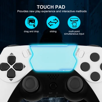 GAMINJA Wireless Controller Dual Vibration Game Joystick Gamepd For PS4 PS3 Console PC Gamepad with 6-axis Gyros 6