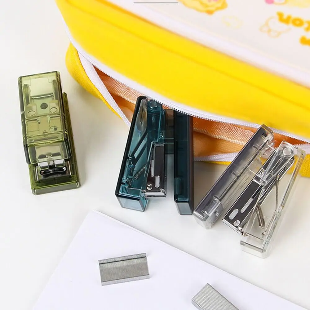 Plastic Mini Stapler Binding Tools Office Supplies File Organizer mini stapler set