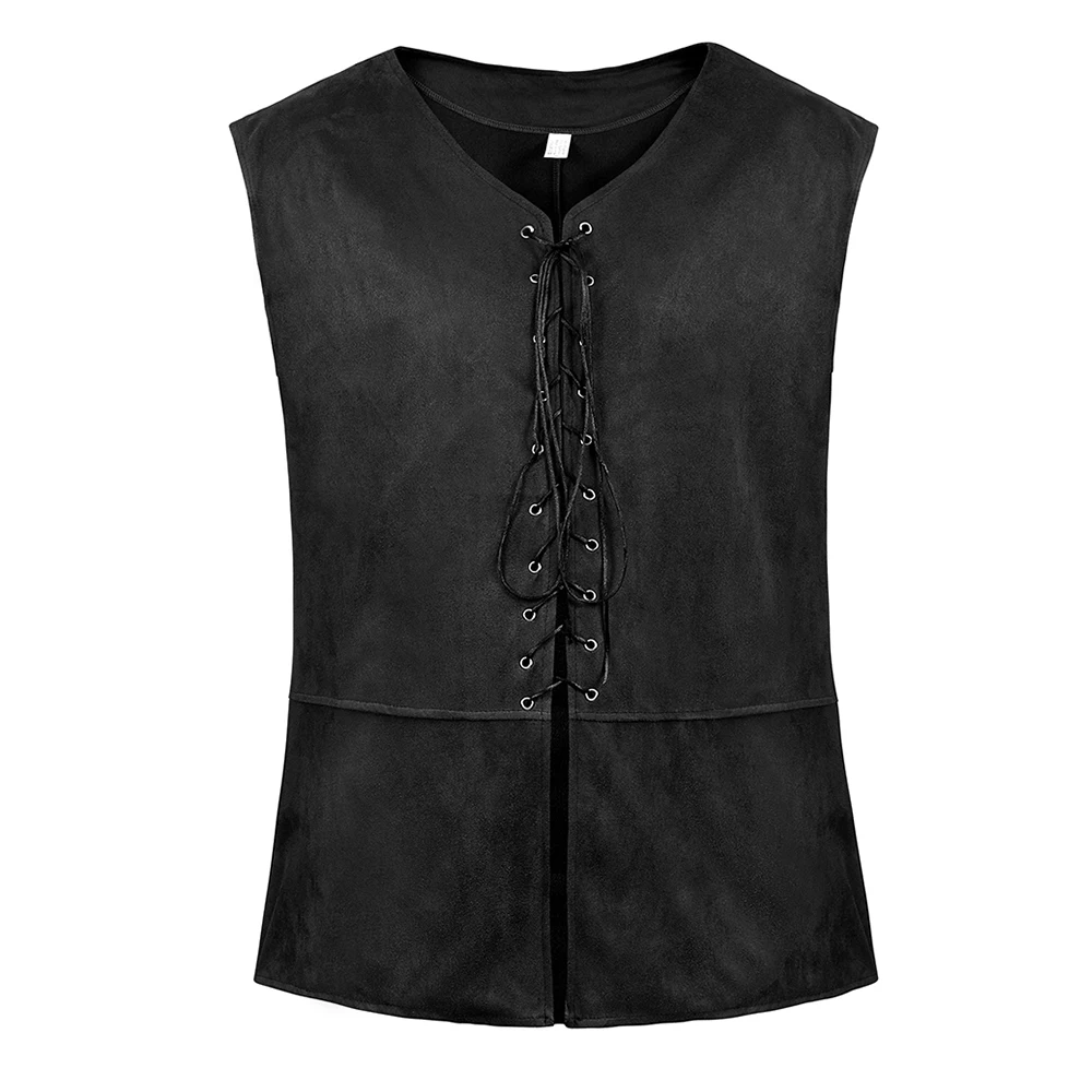 Pirate Vest Men Medieval Costume 18th Century Chevalier Sleeveless Waistcoats Gothic Renaissance Vest Pirate Costume Cosplay