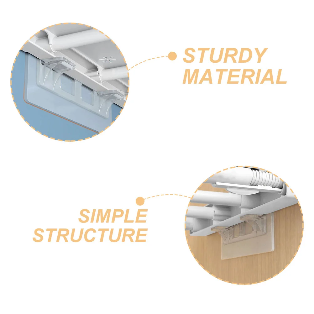 8 Pcs Wardrobe Partition Holder Baby Gate Extender Adhesive Hook Extension Cat Door Pvc for Doorway Shelf Support