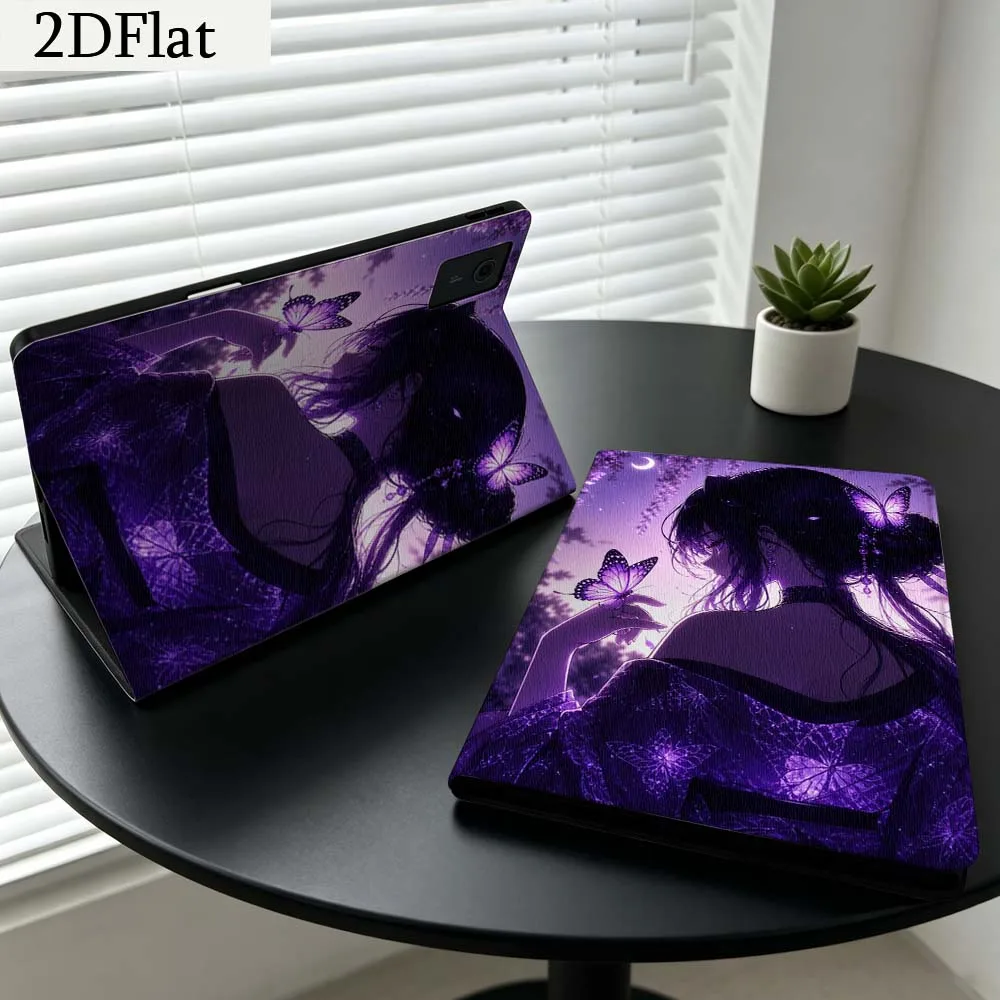 Cartoon Purple Butterfly Girl Gift Tablet Case