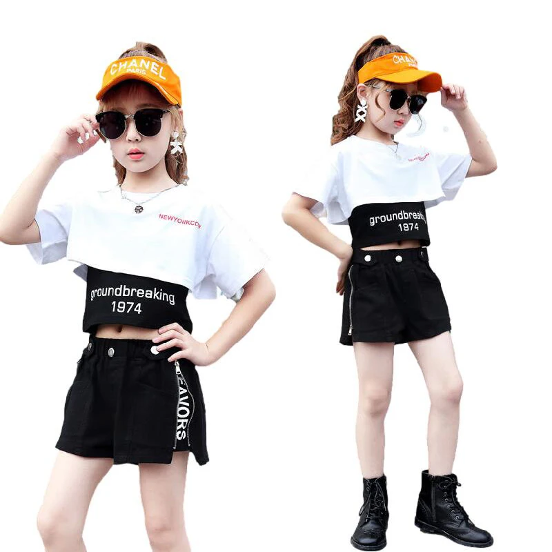 

Children Clothes Set 3Pcs Summer Girls Clothing Suit Short Shirt+Vest+Denim Pants Casual Sports Kids Casual Tracksuit Outfits