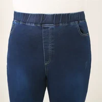 Pencil Jeans Woman Elastic High Waisted Black Plus Size 8XL 9XL Spring Autumn Denim Pants 7XL Female Dark Blue Large Trousers - Image 4