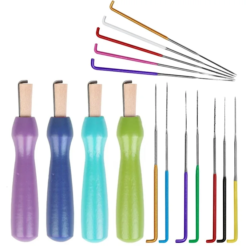 Needle Felting Painting Kit Needle Felting Kit Wool Felting Kit BUDDUR Multicolor Wool Felting Needles Kit With Storage Bottle For Dolls Making DIY Handmade Craft Accessories Tools Set