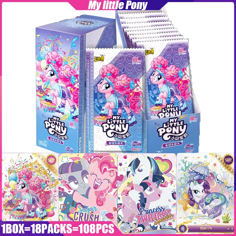 

My Little Pony Cards KAYOU 5-10 Anime Figure Collection Cards Board Games Toys Mistery Box Birthday Gifts for Boys and Girls