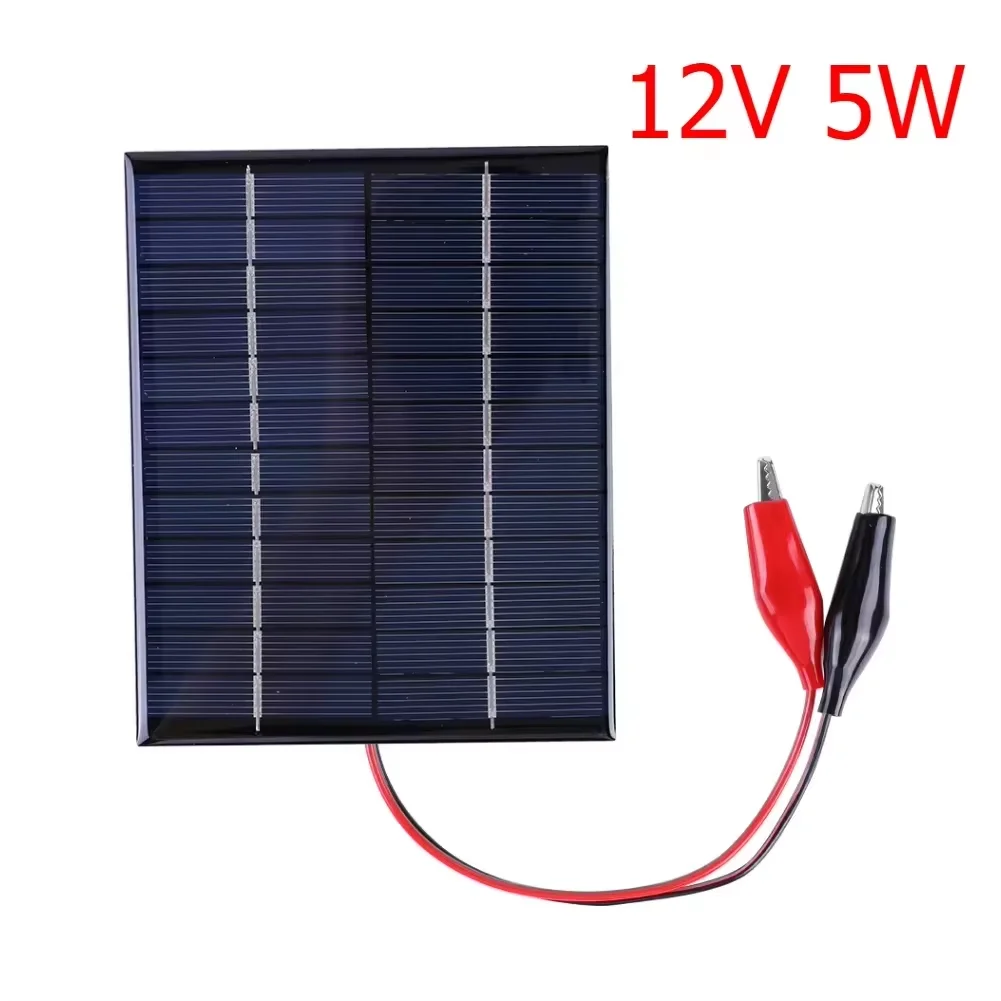 ตัวเลือกสินค้า แผงโซลาร์เซลล์ 5W 12V ชาร์จแบตเตอรี่กลางแจ้ง DIY
