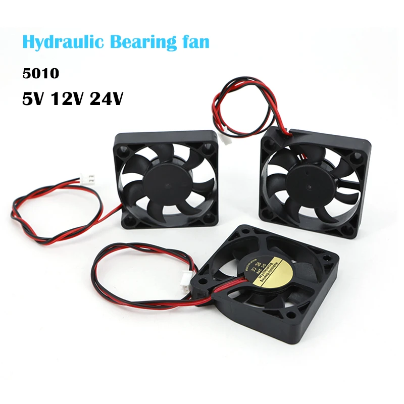 5cm 5010 50mm 50x50x10mm Fan DC 5V 12V 24V Hydraulic Bearing Brushless Cooling fan 50x10mm 2PIN xh 2.54