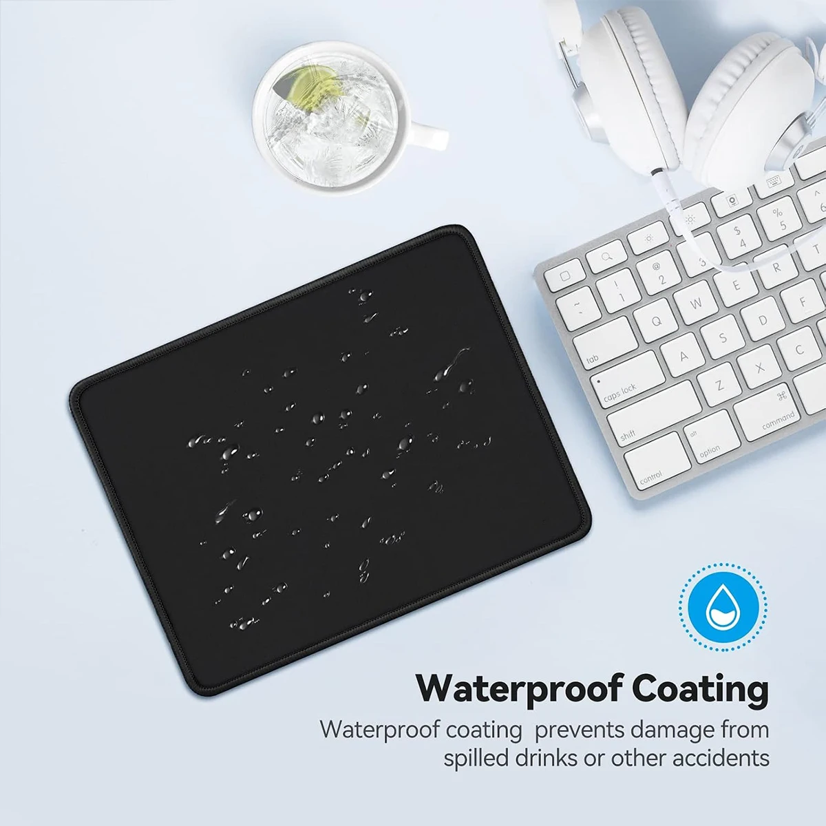 Ergonomic Mouse Pad with Stitched Edges and Comfortable Wrist Support for Office and Gaming