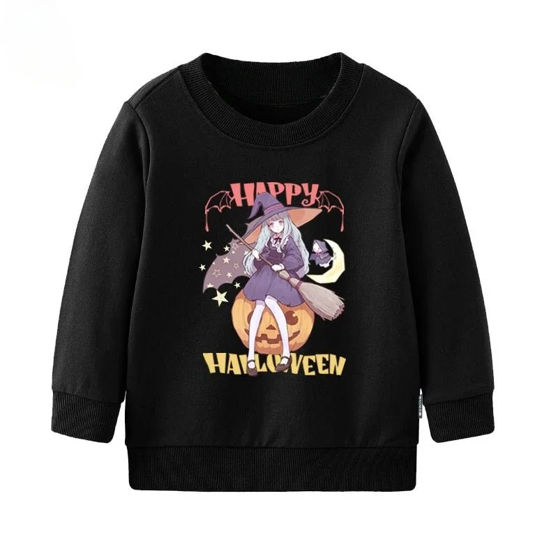 Autumn/winter New Horror Halloween Skull Hoodie Pure Cotton Printed Hoodie Hood Street Fashion Boys and Girls