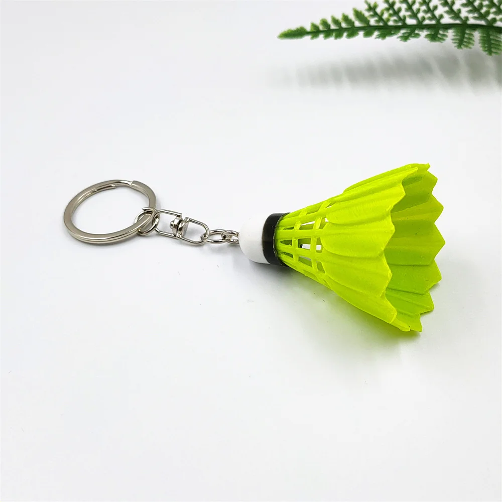 Set 6 Portachiavi Mini Racchetta E Volano, Colori Assortiti, Per Appassionati Di Badminton - 4