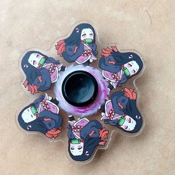 Demon Slayer Anime Action Figure Anti-Stress Fidget Toys Kimetsu No Yaiba Finger Dynamic Changing Gyro Boys Collection Toys Gift 1