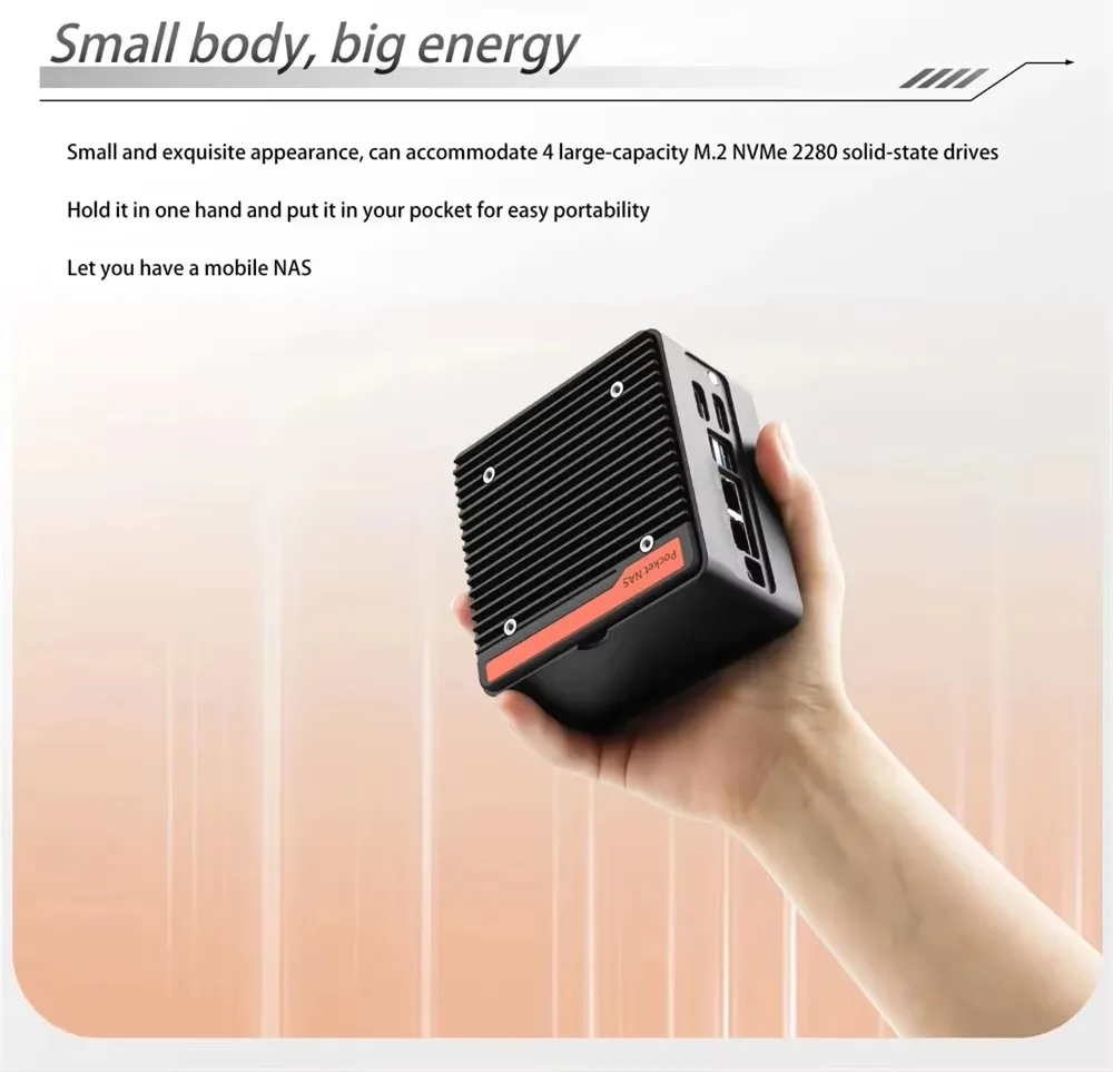 New Pocket NAS 4xM.2 NVMe Board 12th Gen Firewall Mini PC Intel i3 N305 N100 2xi226-V 2.5G Soft Router DDR5 4800 2xUSB3.2 2xHD 6