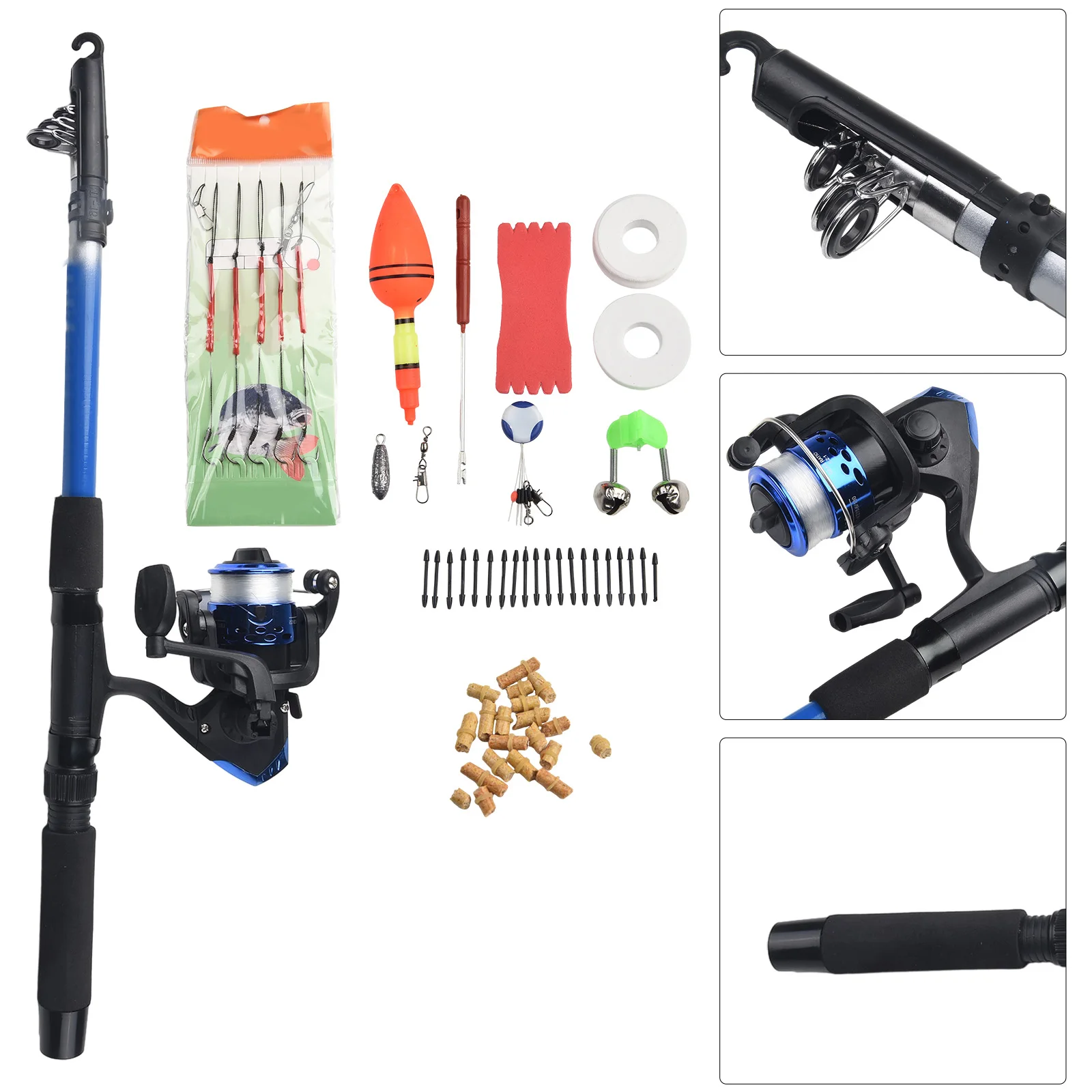 Multifunctional Fishing Rod Sets 1.8M Fishing Rods & Reels Tackle