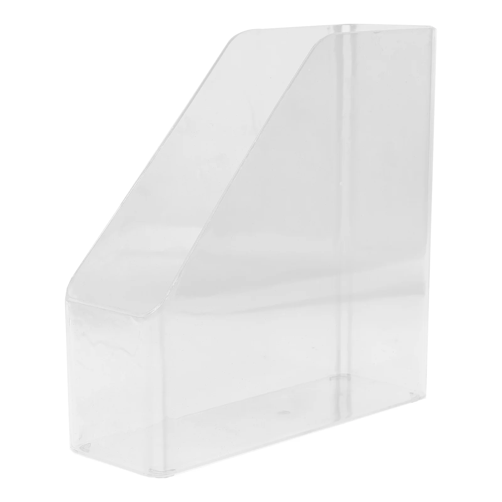 

Transparent Vertical Bookshelf Magazine File Holder Desk Organizer Brochure Clear The Pet for Holders Office Bookshelves