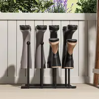 Boot Storage Rack Vertical Metal Free Standing Shoes Drying Stand Space-saving Lightweight Tall Boots Boots Shoes Organizer 2