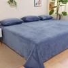Winter Warm Thick Plush Velvet Flat Sheet Solid Color Large Size Soft  Flannel Bed Sheet 350x245cm Not Including Pillowcase 1