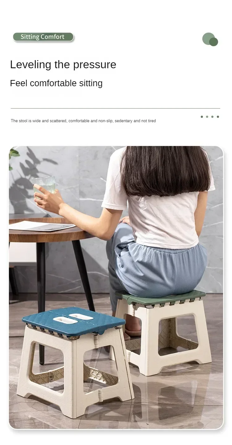 Description Picture 5 of itemOutdoor Folding Stool Portable Household Plastic Small Stool Outdoor Fishing Camping Stool Stall Children Small Bench Gifts