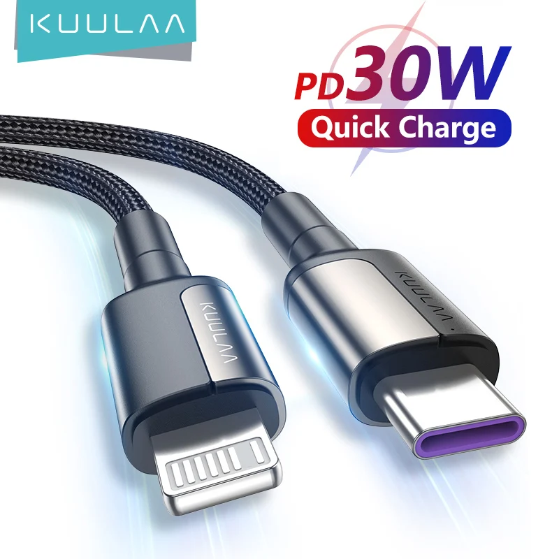 Kuulaa 30W Cavo Usb C Per Iphone 14 13 Pro Max Cavo Pd Di Ricarica Rapida Da Tipo C A Cavo Lightning Per Iphone 12 Mini Pro Max Cord