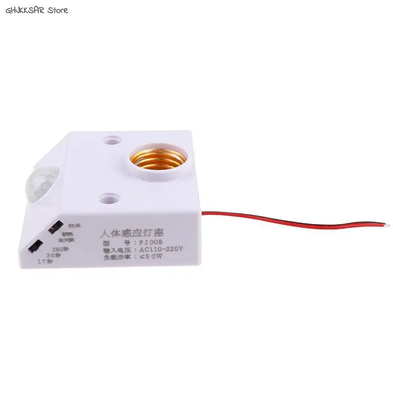 Lamp holder 1x NEW Nut Socket With PIR Motion Sensing Switch AC 90V-250V