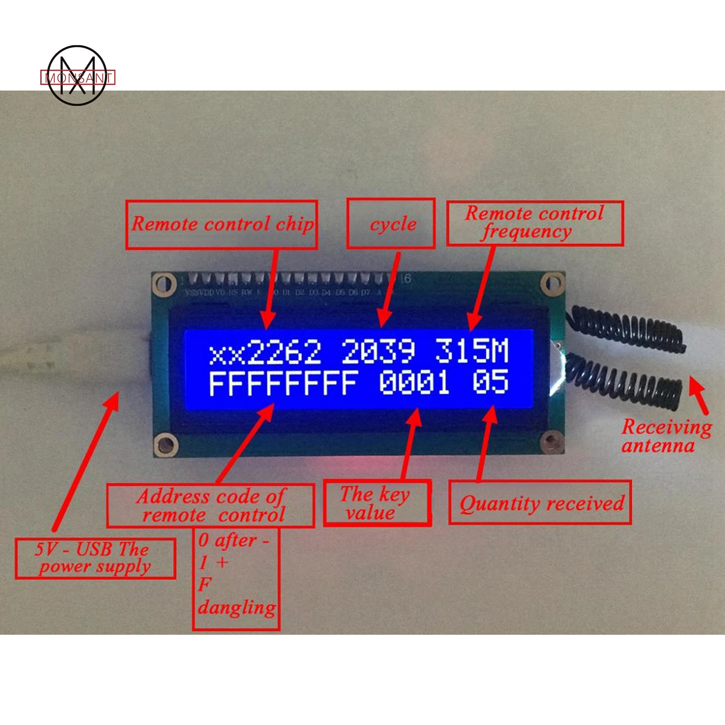 315MHZ/433MHZ Remote Control Analyzer