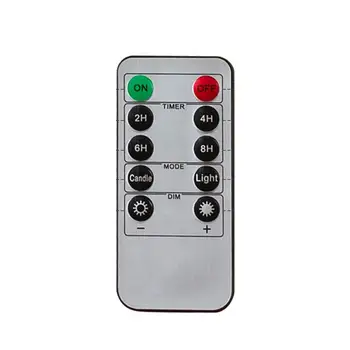 Télécommande à piles à 10 touches avec minuterie pour bougies LED sans flamme réalistes 1