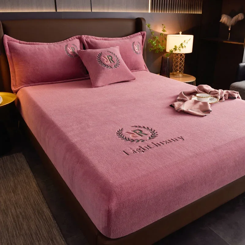 Home "Soft Velvet Bed Sheets Set Queen/King 90/150/200cm